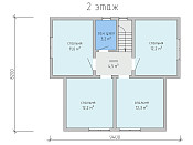 Дом шале из бруса в 1,5 этажа 6х6 с котельной Топак